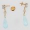 Aquamarine Opal and 18 Karat Yellow Gold Earrings, Set of 2 10