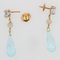 Aquamarine Opal and 18 Karat Yellow Gold Earrings, Set of 2, Image 10