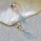 Aquamarine Opal and 18 Karat Yellow Gold Earrings, Set of 2 3
