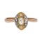 19th Century Pearl, Diamonds and 18 Karat Rose Gold Marquise Ring, Image 1