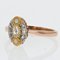 Rosafarbener Marquise Ring aus Perle, Diamanten und 18 Karat 3