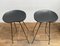 Bar Mid-Century en Bambou et 2 Tabourets Haut, 1960s, Set de 3 2