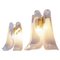 Vergoldete Vintage Murano Glas Kronleuchter Wandlampen von Novaresi, 2er Set 1
