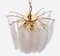 Lámpara de araña Mazzega de cristal de Murano bañado en oro, años 70, Imagen 10