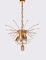 Lámpara de araña Mazzega de cristal de Murano bañado en oro, años 70, Imagen 12