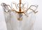 Lámpara de araña vintage con pétalos de cristal de Murano bañada en oro de Novaresi, Imagen 6