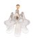 Vintage Murano Glass Petals Gold Plated Chandelier from Novaresi 4