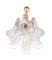 Vintage Murano Glass Petals Gold Plated Chandelier from Novaresi, Image 4