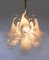 Lámpara de araña vintage con pétalos de cristal de Murano bañada en oro de Novaresi, Imagen 7