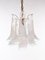 Lámpara de araña vintage con pétalos de cristal de Murano bañada en oro de Novaresi, Imagen 2