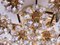 Jewel Flush Mount Swarovski Crystal & Gilt-Brass Chandelier from Palwa, 1960s 7