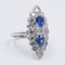 18k White Gold Ring with 2ct of Diamonds and 1ct of Sapphires 3