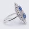 18k White Gold Ring with 2ct of Diamonds and 1ct of Sapphires 4