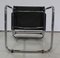 Black Leather and Chrome Metal Chair, 1970s 23