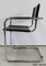 Stuhl aus schwarzem Leder & verchromtem Metall, 1970er 15