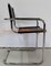 Black Leather and Chrome Metal Chair, 1970s 21