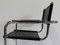 Black Leather and Chrome Metal Chair, 1970s 16
