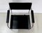 Black Leather and Chrome Metal Chair, 1970s 8