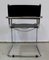 Black Leather and Chrome Metal Chair, 1970s 17