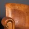 20th Century French Tan Leather Club Chairs, 1930s, Set of 3 11