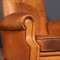 Club chair in pelle marrone chiaro, Francia, anni '30, set di 3, Immagine 7