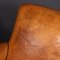 20th Century French Tan Leather Club Chairs, 1930s, Set of 3, Image 38