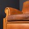 Club chair in pelle marrone chiaro, Francia, anni '30, set di 3, Immagine 30