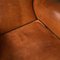 Club chair in pelle marrone chiaro, Francia, anni '30, set di 3, Immagine 40
