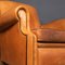 20th Century French Tan Leather Club Chairs, 1930s, Set of 3 9