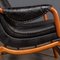 Chaise 20ème Siècle en Cuir Noir et Teck de Ikea, 1960s 9
