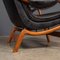 20th Century Black Leather & Teak Chair from Ikea, 1960s 8