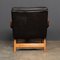 20th Century Black Leather & Teak Chair from Ikea, 1960s 4