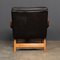 Sedia in pelle nera e teak di Ikea, XX secolo, anni '60, Immagine 4