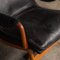 20th Century Black Leather & Teak Chair from Ikea, 1960s 13