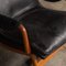 Sedia in pelle nera e teak di Ikea, XX secolo, anni '60, Immagine 13