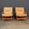 Sedie in pelle e teak del XX secolo di Ikea, anni '60, set di 2, Immagine 2