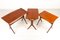 Tavoli ad incastro moderni in teak di Johannes Andersen per CFC, Danimarca, anni '60, set di 3, Immagine 15