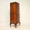 Antique Burr Walnut Chest on Chest of Drawers 8