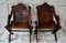 Antique Gothic Oak Glastonbury Chairs, Set of 2, Image 3