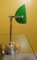 Ministerial Brass Lamp with Lampshade in Tile Green Glass, England, 1960s 18