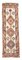 Geometrischer geometrischer Mid-Century Läufer aus elfenbeinfarbenem Wollstoff mit mehrfarbigem Muster 1