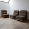 Mid-Century Oak Slipper Lounge Chairs or 3-Piece Sofa by Guillerme & Chambron, Set of 3, Image 5