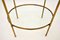 Vintage French Brass & Glass Side Table 8