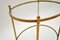 Vintage French Brass & Glass Side Table, Image 3