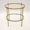 Vintage French Brass & Glass Side Table, Image 2