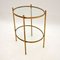 Vintage French Brass & Glass Side Table, Image 10