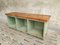 Vintage Wooden Compartment Cupboard or TV Cabinet in Light Green 7