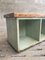 Vintage Wooden Compartment Cupboard or TV Cabinet in Light Green 5
