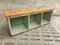 Vintage Wooden Compartment Cupboard or TV Cabinet in Light Green 11
