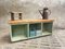 Vintage Wooden Compartment Cupboard or TV Cabinet in Light Green 9